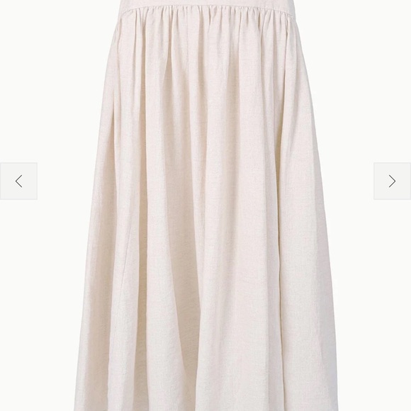 STAUD Dresses & Skirts - STAUD Cream Gathered Waist Maxi Skirt